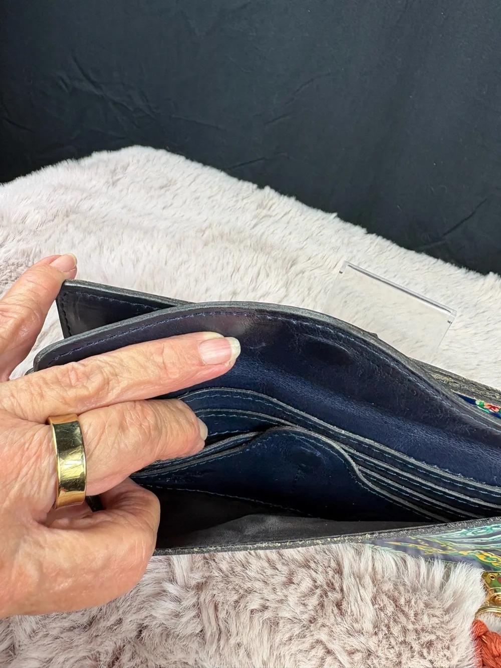 Patricia Nash Lauria Birds of Paradise Leather Zip-Around RFID Wallet Wristlet